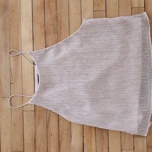 Topshop Metallic Silver Crop Top